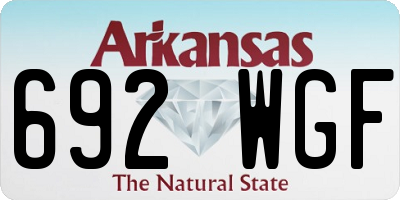 AR license plate 692WGF