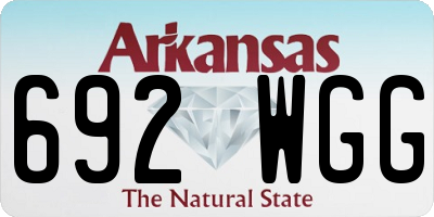 AR license plate 692WGG