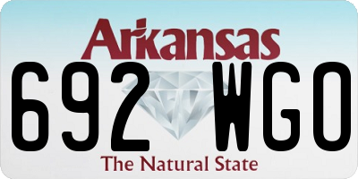 AR license plate 692WGO