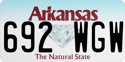 AR license plate 692WGW