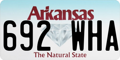 AR license plate 692WHA