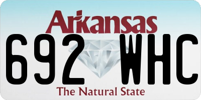 AR license plate 692WHC