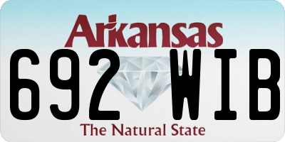 AR license plate 692WIB