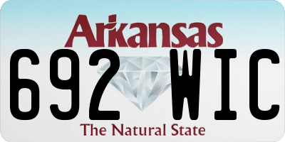 AR license plate 692WIC