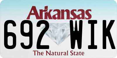 AR license plate 692WIK