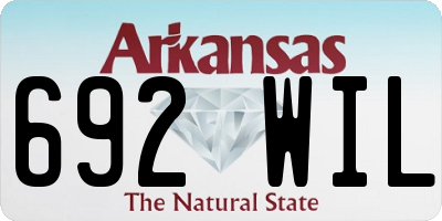 AR license plate 692WIL