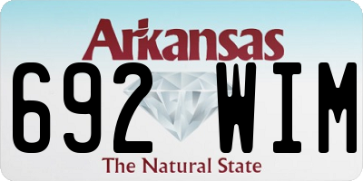AR license plate 692WIM