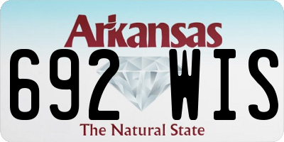 AR license plate 692WIS
