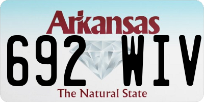 AR license plate 692WIV