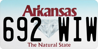AR license plate 692WIW