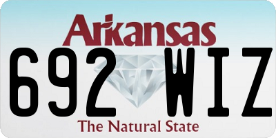 AR license plate 692WIZ