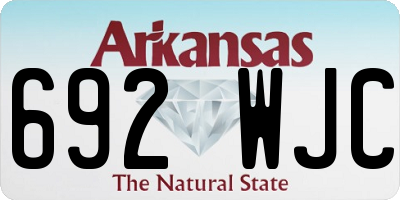 AR license plate 692WJC