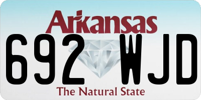 AR license plate 692WJD