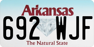 AR license plate 692WJF