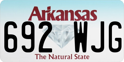 AR license plate 692WJG