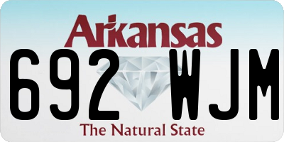 AR license plate 692WJM