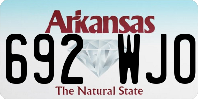 AR license plate 692WJO