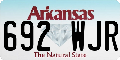 AR license plate 692WJR