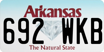 AR license plate 692WKB