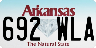 AR license plate 692WLA