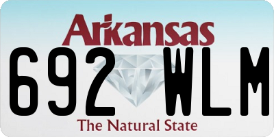 AR license plate 692WLM