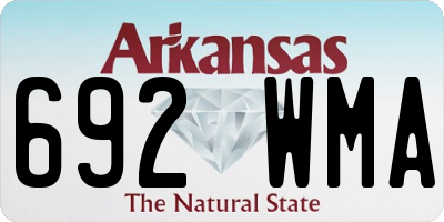 AR license plate 692WMA