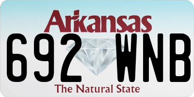 AR license plate 692WNB