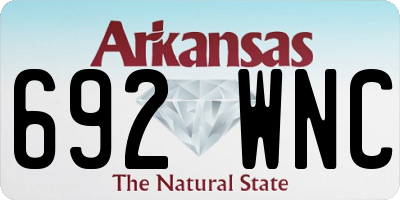 AR license plate 692WNC