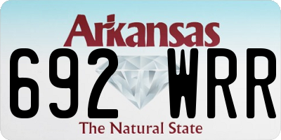 AR license plate 692WRR