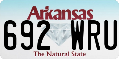 AR license plate 692WRU