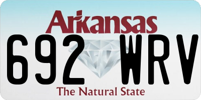 AR license plate 692WRV