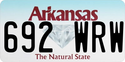 AR license plate 692WRW