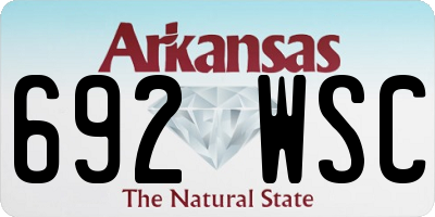 AR license plate 692WSC