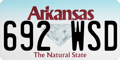 AR license plate 692WSD