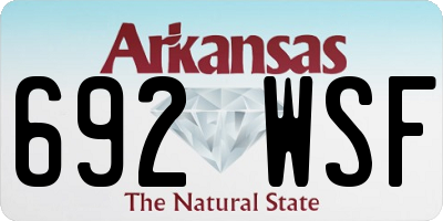 AR license plate 692WSF