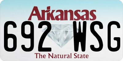 AR license plate 692WSG