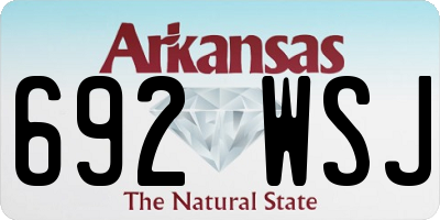 AR license plate 692WSJ
