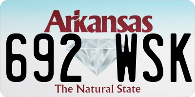 AR license plate 692WSK