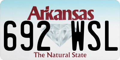 AR license plate 692WSL