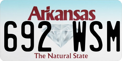 AR license plate 692WSM