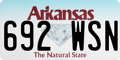 AR license plate 692WSN