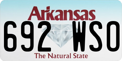 AR license plate 692WSO