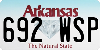 AR license plate 692WSP