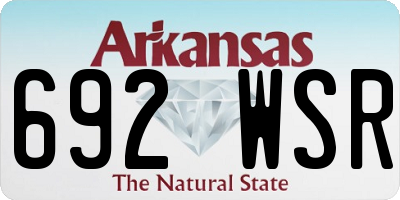 AR license plate 692WSR