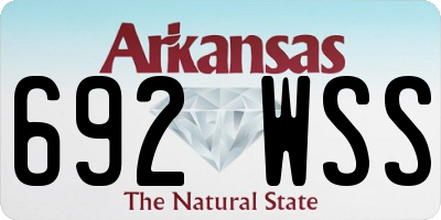 AR license plate 692WSS