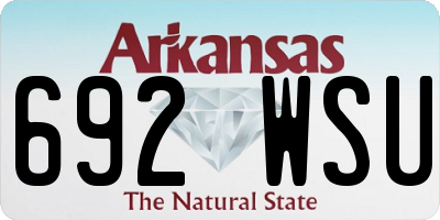 AR license plate 692WSU