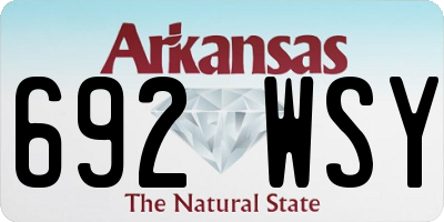AR license plate 692WSY