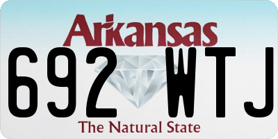 AR license plate 692WTJ