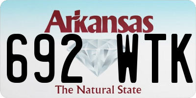 AR license plate 692WTK