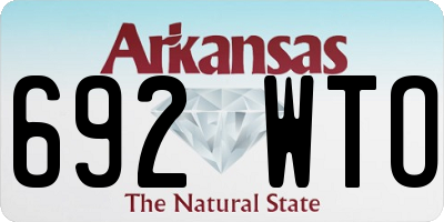 AR license plate 692WTO